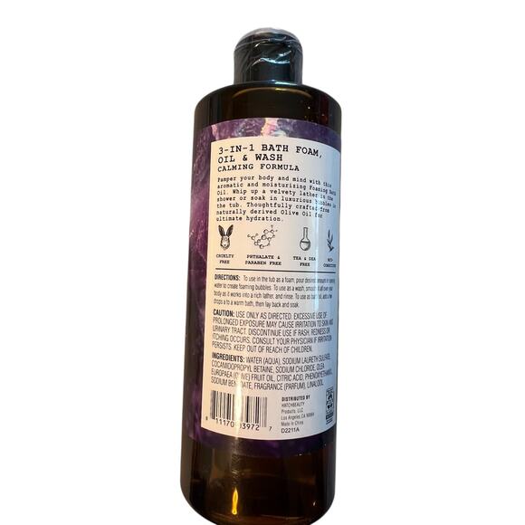 Bath Foam, Oil, & Wash 3-1 Five Deep Breaths Calming Formula Lavender Chamomile - Picture 2 of 2